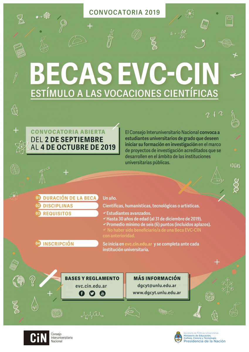 Está abierta la inscripción a Becas EVC - CIN | Noticias UNLu
